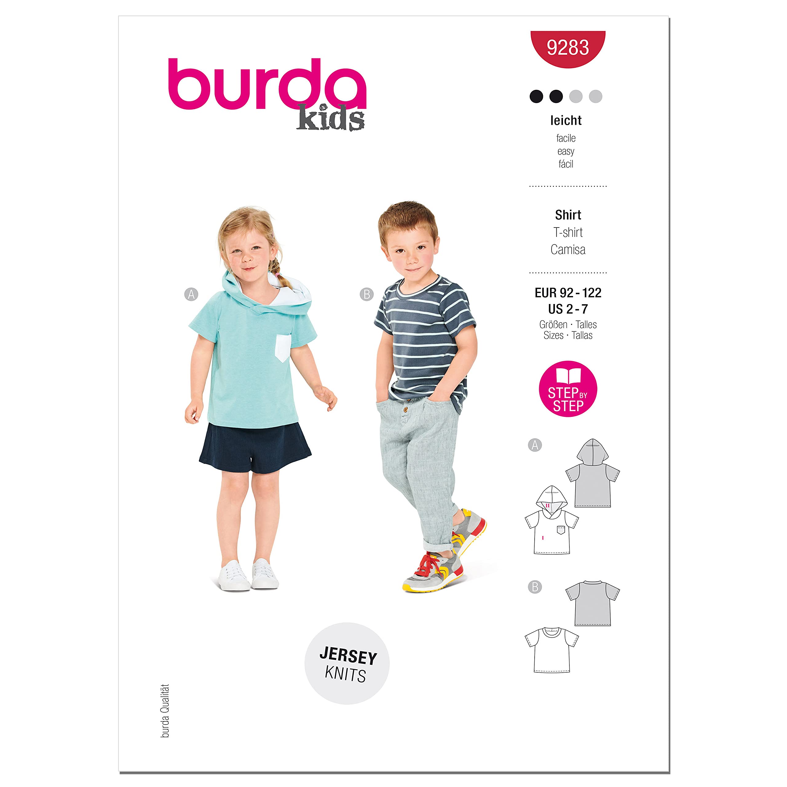 burda-9283-schnittmuster-shirt-kids-gr-92-122-level-2-leicht image 1