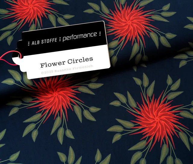 albstoffe-performance-flower-circle-schwarz-activewear-meterware image 1