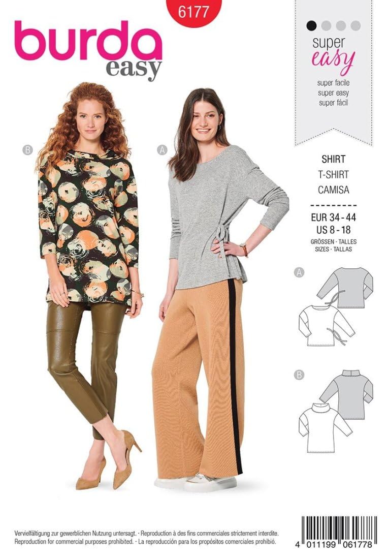 burda-easy-6177-schnittmuster-damen-shirt-gr-34-44 image 1