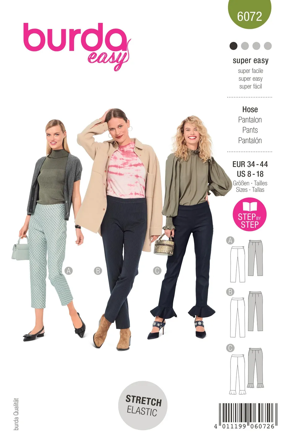 burda-style-b6072-papierschnittmuster-schmale-damenhose-mit-stretch image 1