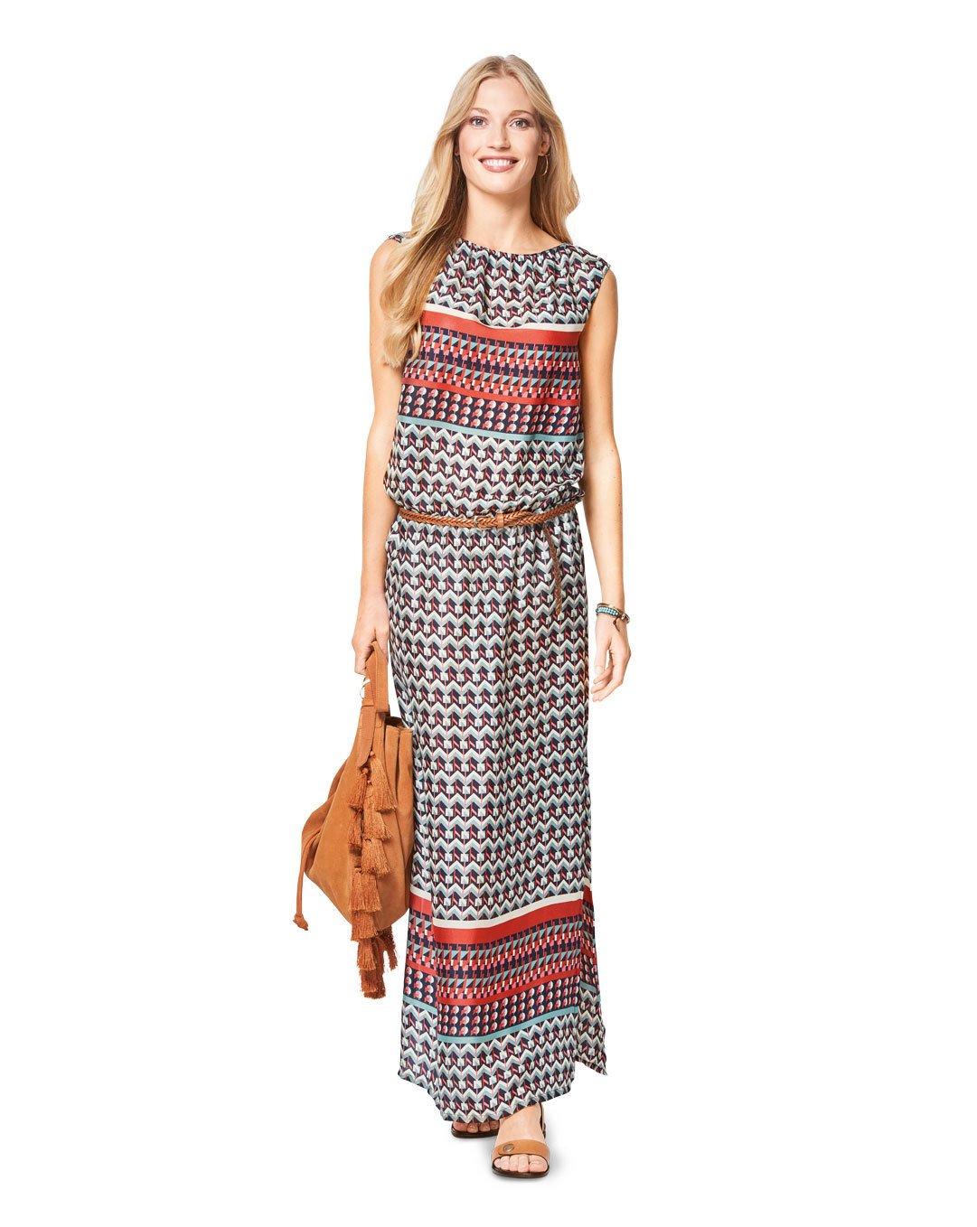burda-style-schnittmuster-6413-kleid-gr-34-46-rmelloses-plissee-kleid-mit-kordel image 2