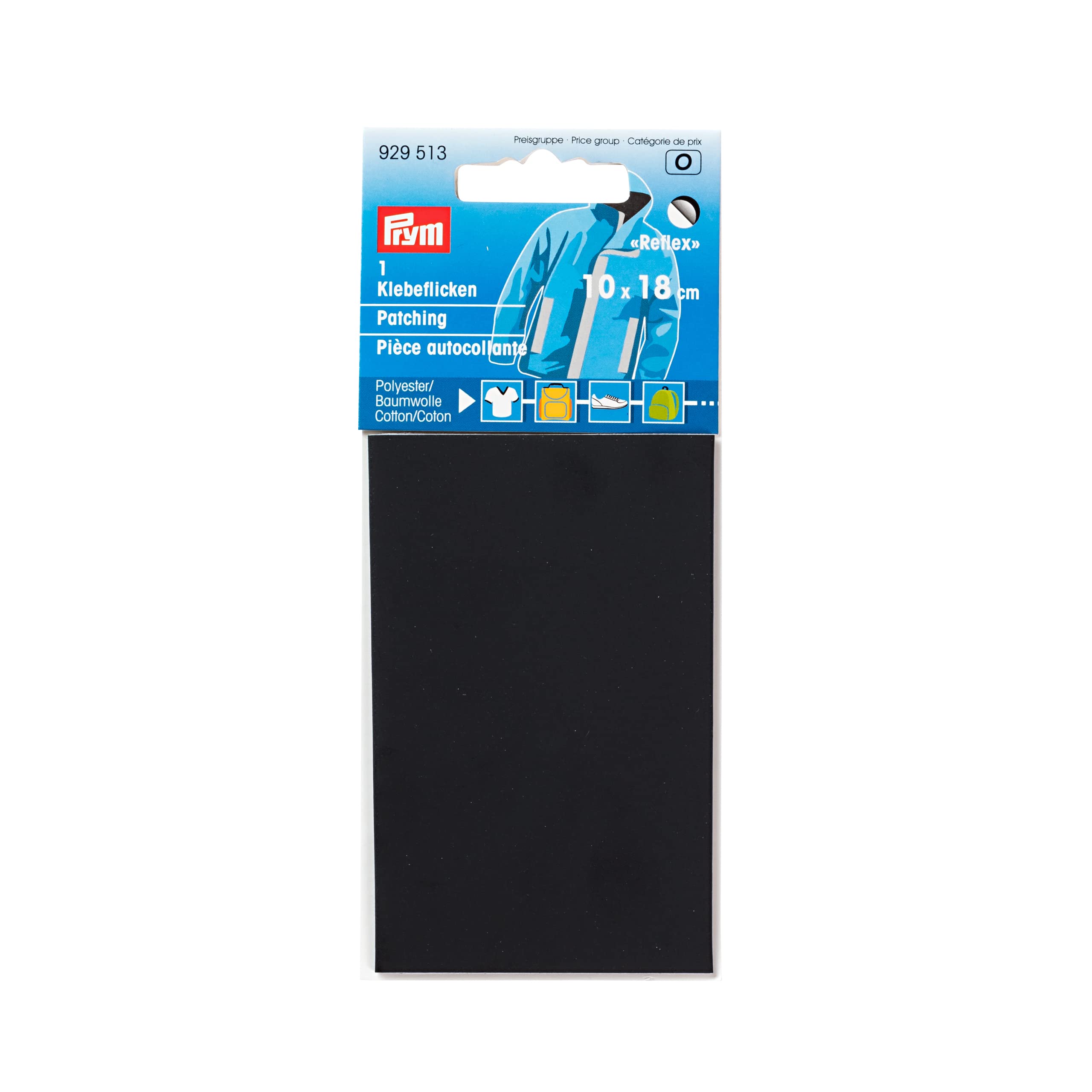 prym-929513-klebeflicken-reflektierend-10-x-18-cm-schwarz image 1
