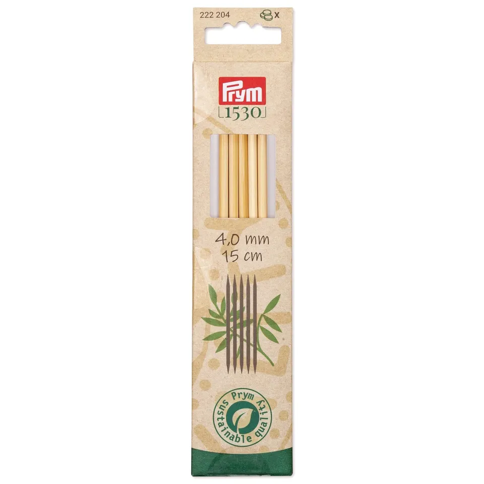 prym-222204-strumpfstricknadeln-bambus-4-0-mm-15-cm-5-st-ck image 1