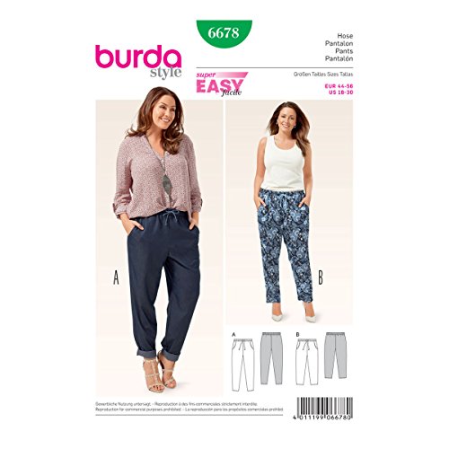 burda-style-schnittmuster-gummizughose-mit-eingriffstaschen-gr-44-56-sehr-leicht image 2
