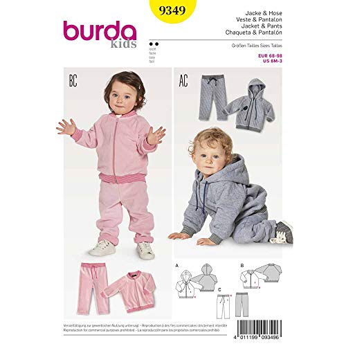 burda-kids-9349-schnittmuster-kinder-jacke-hose-trainingsanzug-gr-6m-3y image 3