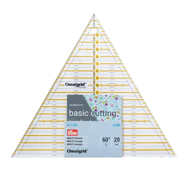 prym-611656-omnigrid-patchwork-dreieck-60-grad-20-cm-speziallineal-transparent image 1