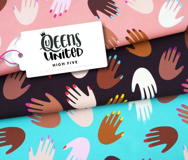 albstoffe-queens-united-high-five-sweat-bio-sweat-meterware image 1