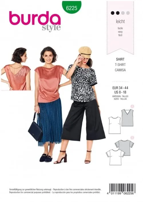 burda-style-schnittmuster-6225-shirt-f-r-damen-gr-34-44 image 1