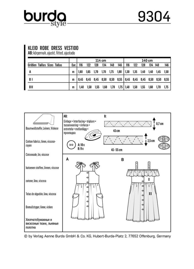 burda-style-b9304-schnittmuster-kinder-sommerkleid-gr-116-146 image 2