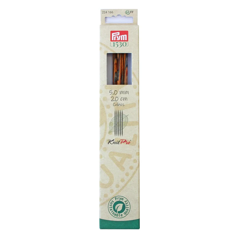 prym-224166-strumpfstricknadeln-cubics-natural-20-cm-5-00-mm-holz image 1