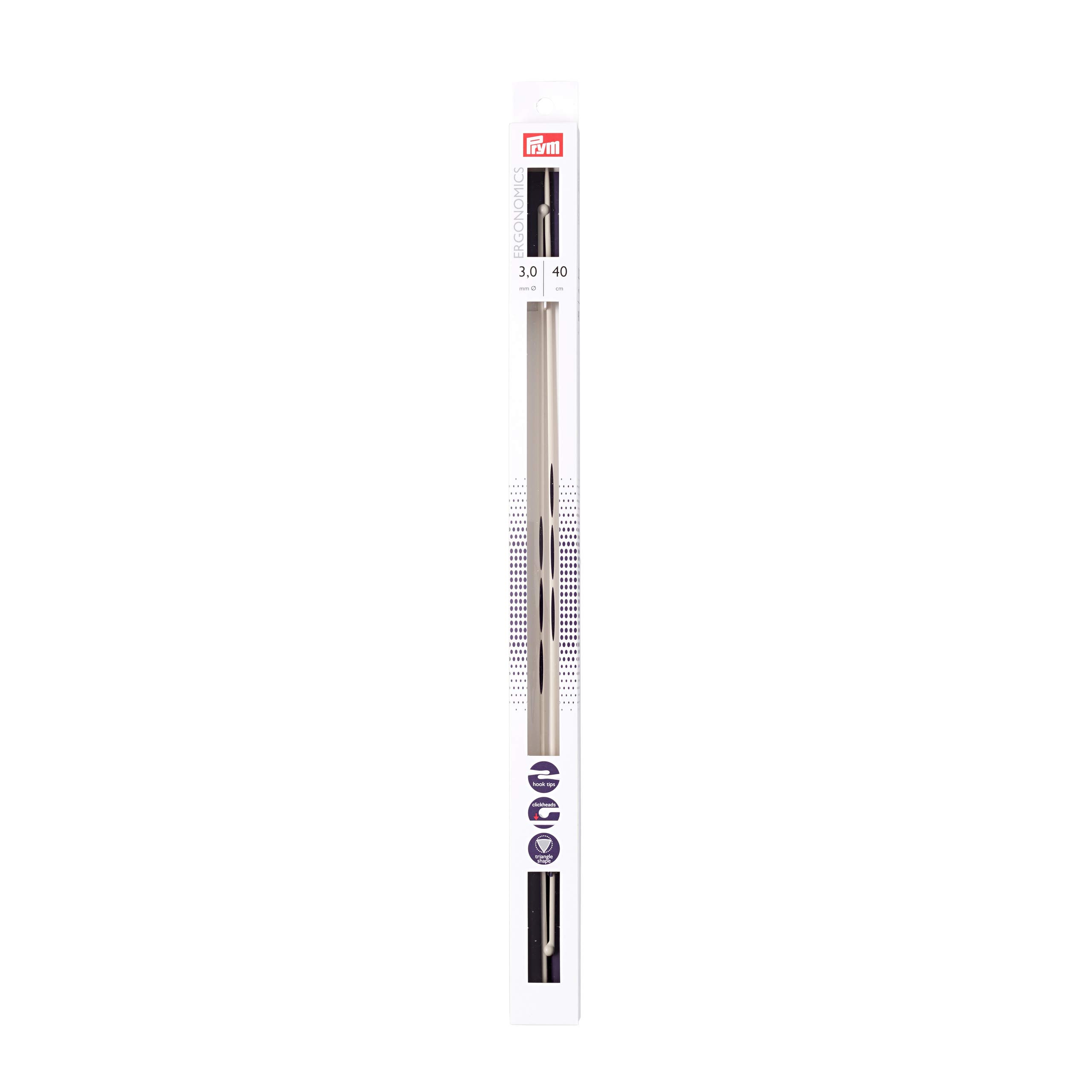 prym-ergonomics-jackenstricknadeln-40-cm-3-00-mm-alabasterwei image 1