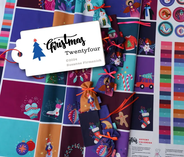 albstoffe-christmas-twentyfour-adventskalender-panel-bio-baumwoll-canvas-145-x-1 image 1