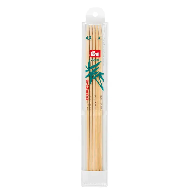 prym-strumpfstricknadeln-bambus-20-cm-4-0-mm image 1