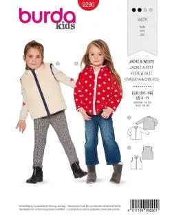 burda-style-schnittmuster-9290-m-dchen-teddy-jacke-und-weste-mit-rei-verschluss image 1