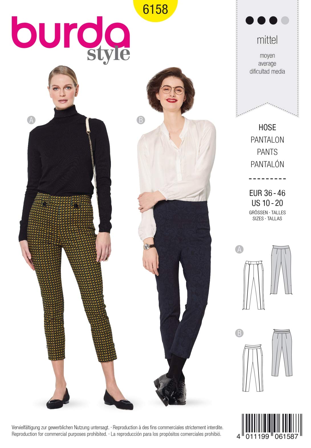 burda-style-6158-schnittmuster-hose-damen-gr-36-46-level-3-mittel image 8