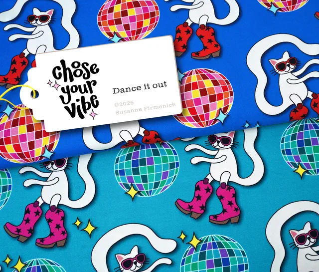 albstoffe-choose-your-vibe-dance-it-out-canvas-bio-baumwolle image 1