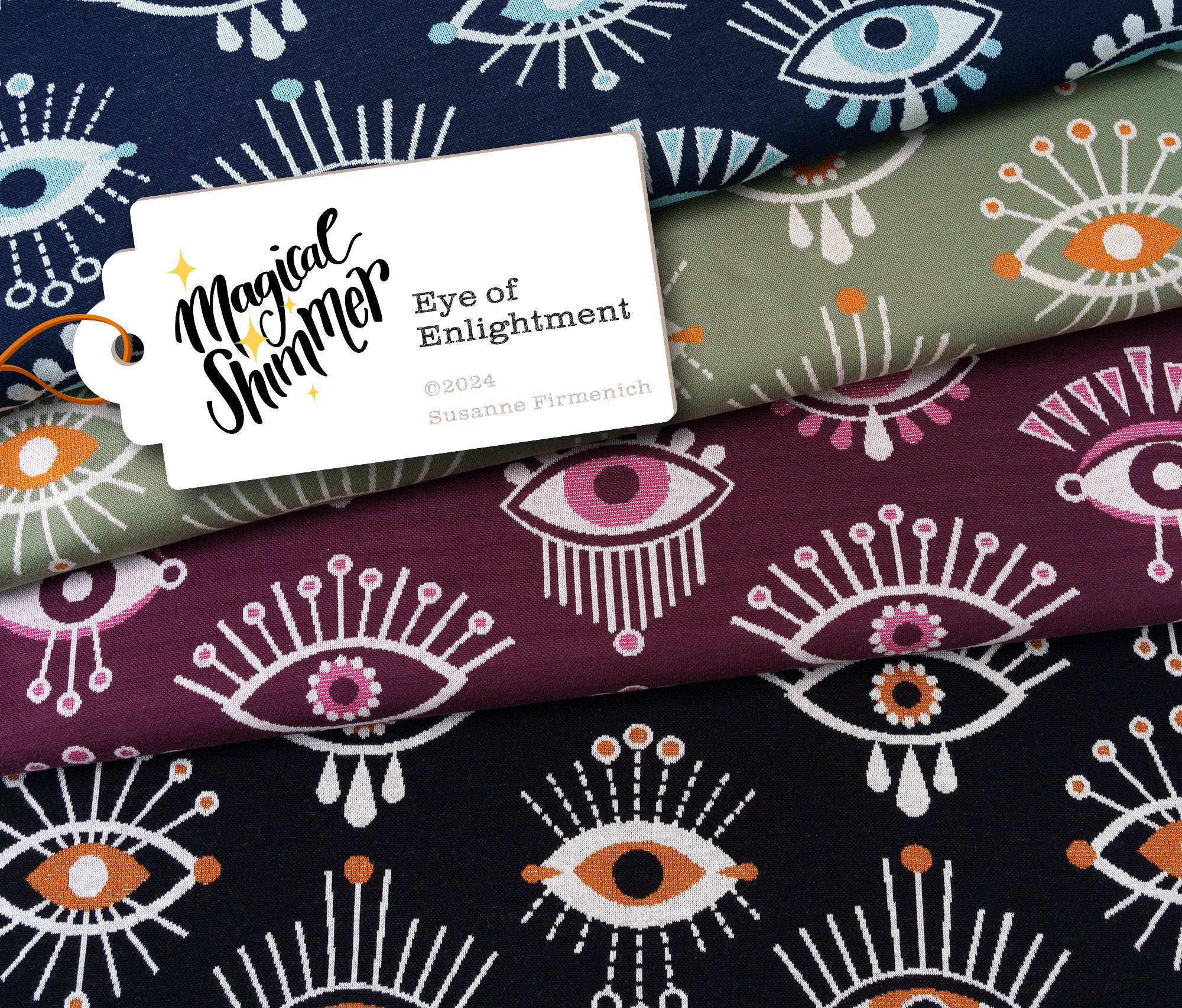 albstoffe-magical-shimmer-eye-of-enlightment-bio-jacquard-jersey-meterware image 1