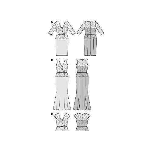 burda-style-6646-schnittmuster-damen-abend-kleid-spitzen-oberteil-gr-34-44 image 6