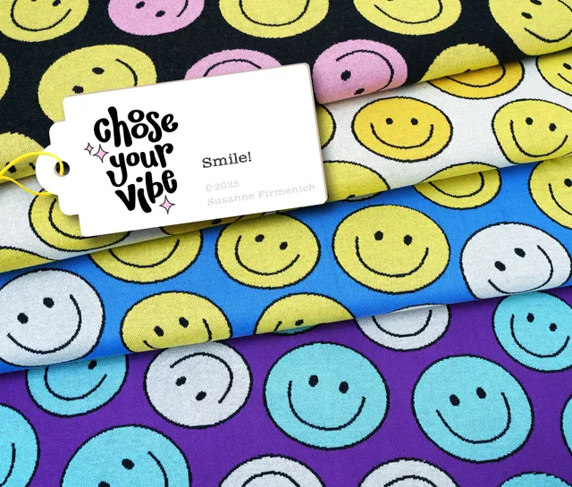 albstoffe-choose-your-vibe-smile-bio-jacquard-jersey-meterware image 1