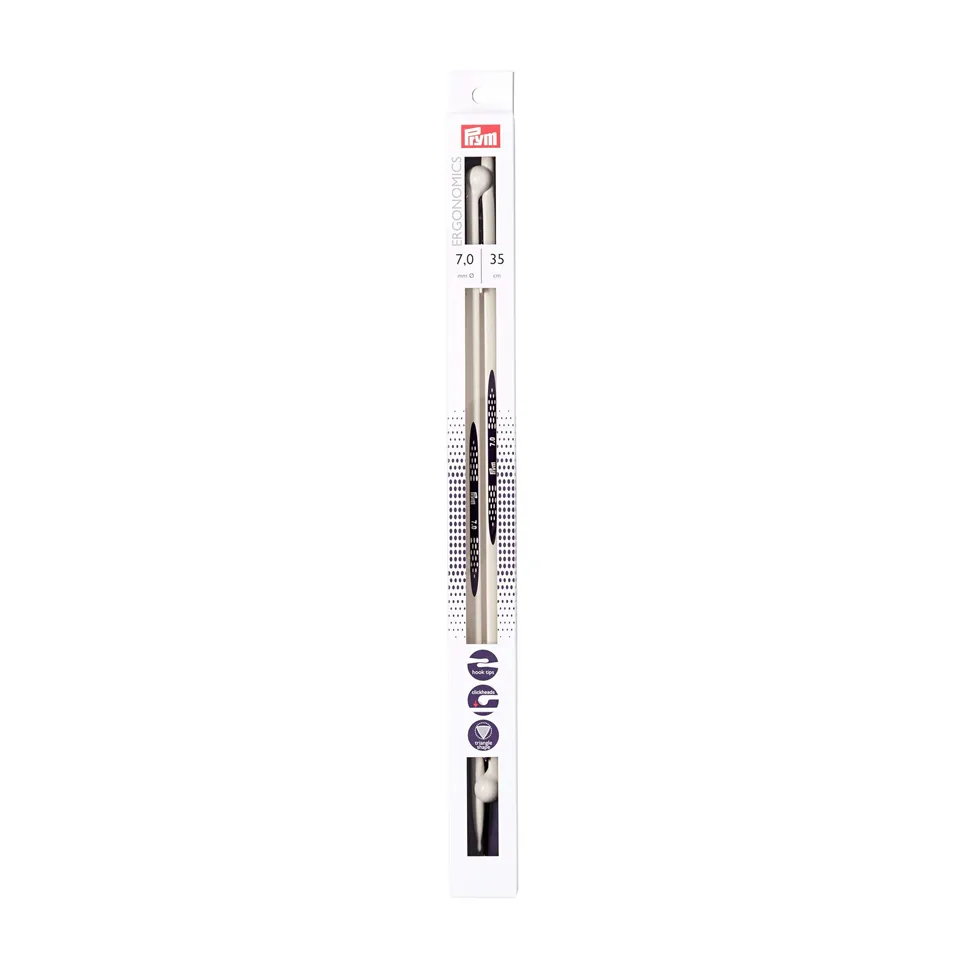 prym-ergonomics-jackenstricknadeln-7-mm-35-cm-alabasterwei image 1
