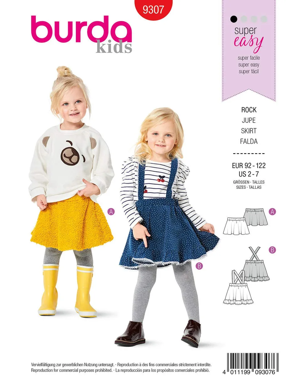 burda-style-9307-tr-gerrock-m-dchen-92-122-anf-nger image 1