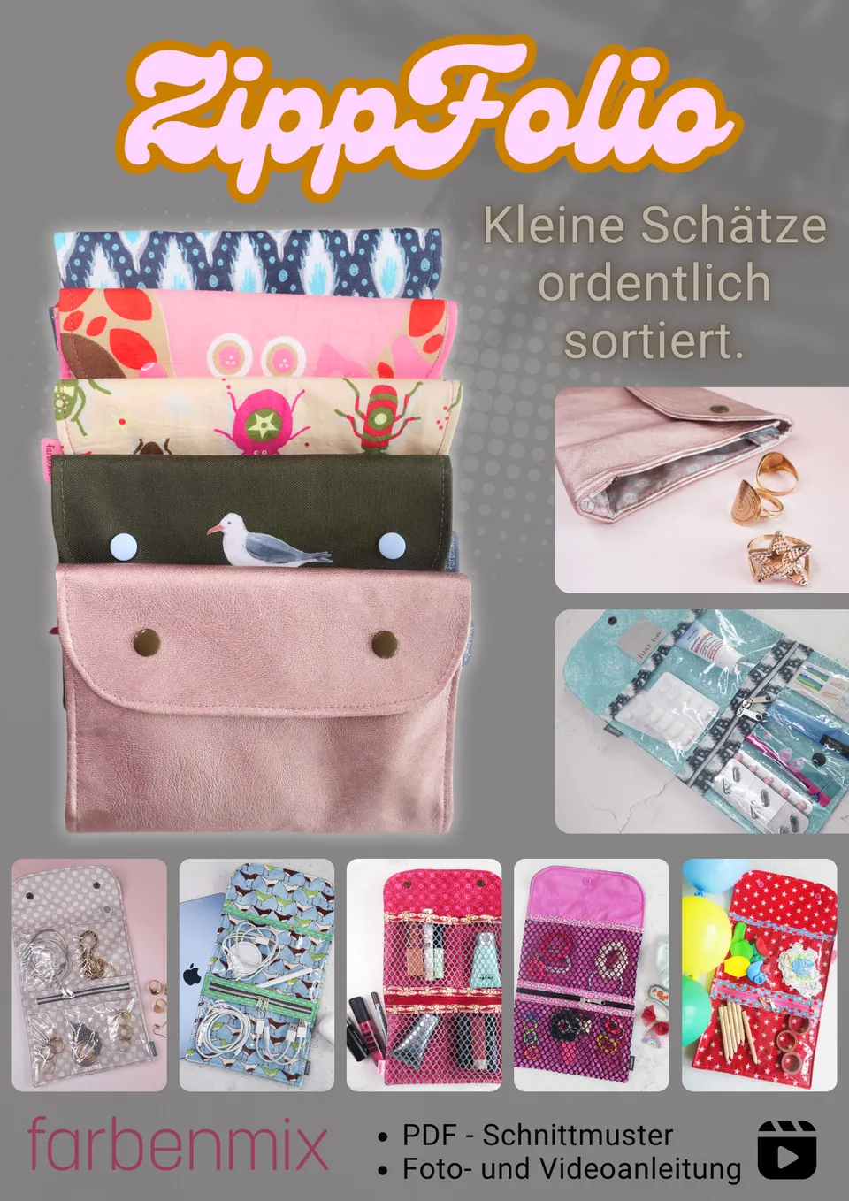 farbenmix-zippfolio-organizer-t-schchen-schnittmuster-ebook image 1
