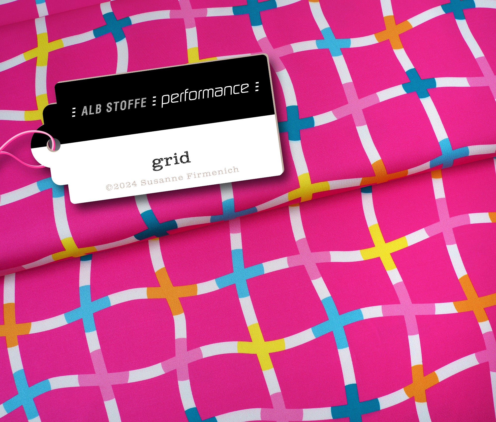 albstoffe-hamburger-liebe-performance-bio-meterware-grid-pink image 1