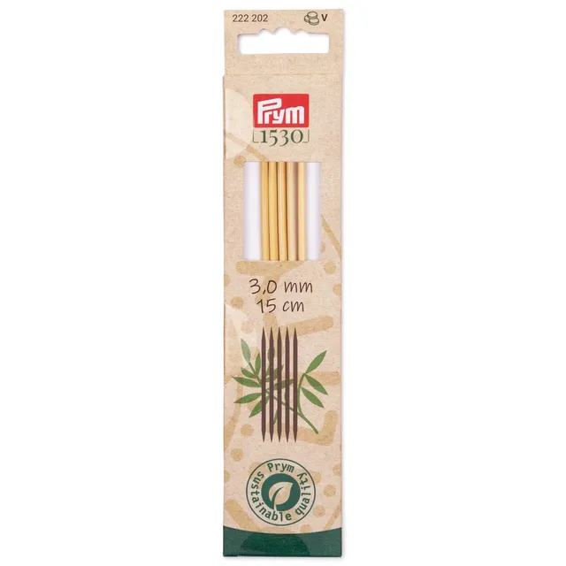 prym-1530-strumpfstricknadeln-bambus-15-cm-3-0-mm image 1