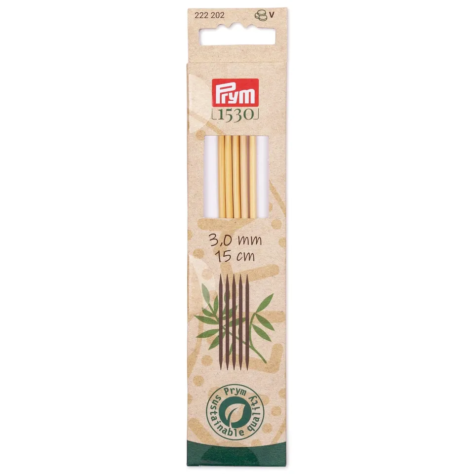 prym-1530-strumpfstricknadeln-bambus-15-cm-3-0-mm image 1