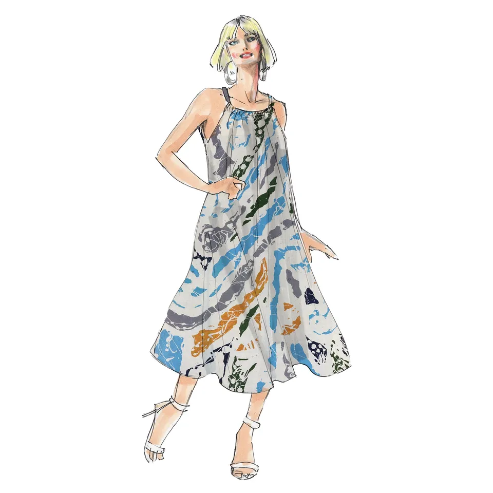 schnittmuster-berlin-premium-kleid-capri-schnittmuster-halterneck-sommerkleid image 1