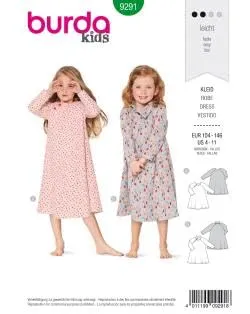burda-style-9291-schnittmuster-kleid-kids-gr-104-146-level-2-leicht image 1