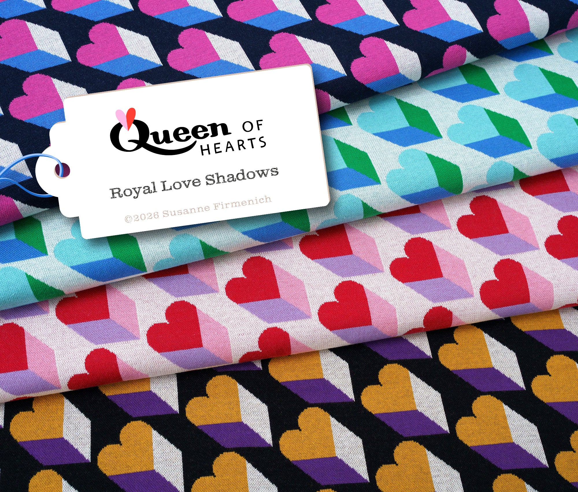 albstoffe-queen-of-hearts-royal-love-shadows-jacquard-jersey-bio-jersey image 1