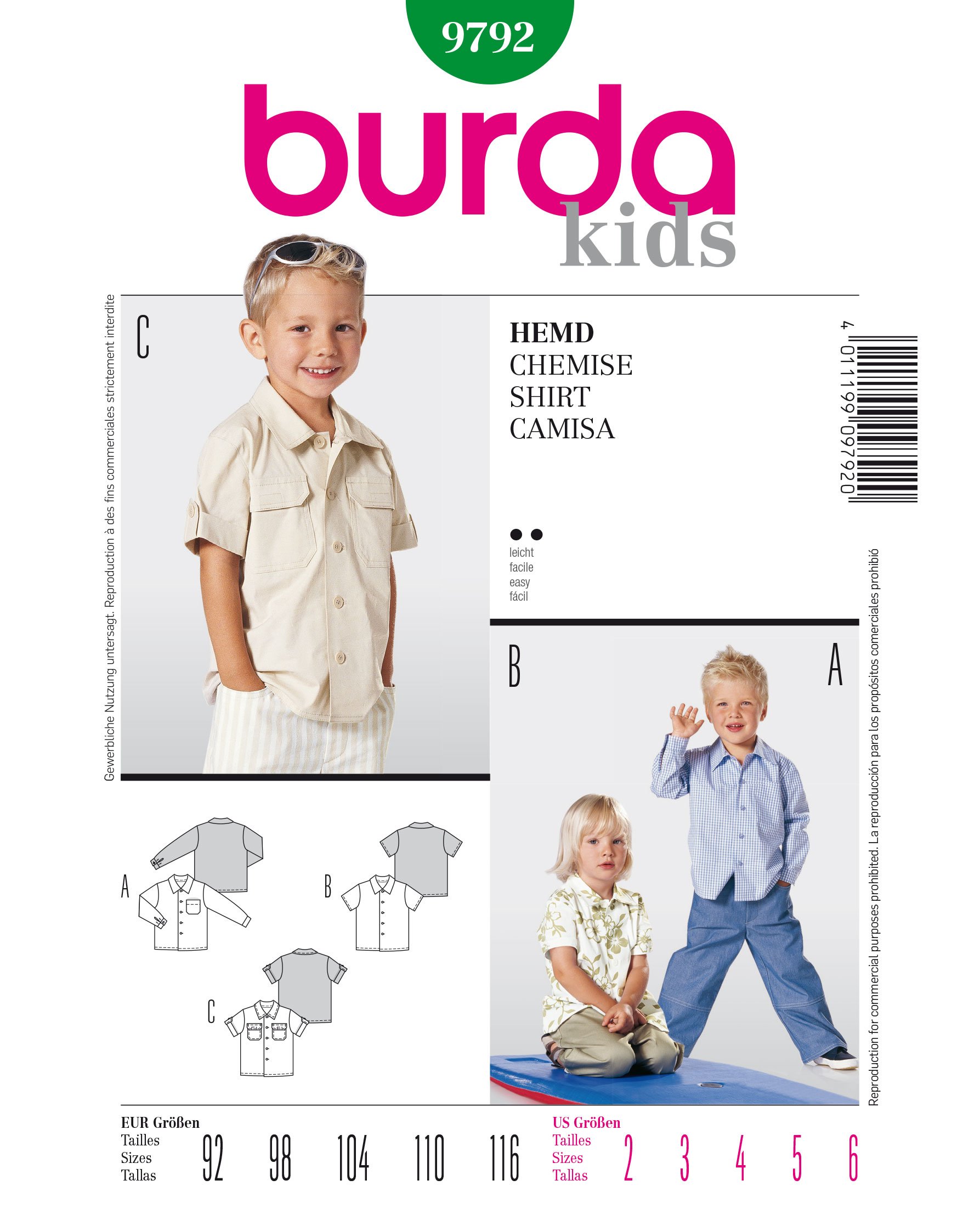 burda-style-9792-schnittmuster-hemd-polo-kids-gr-92-116 image 1