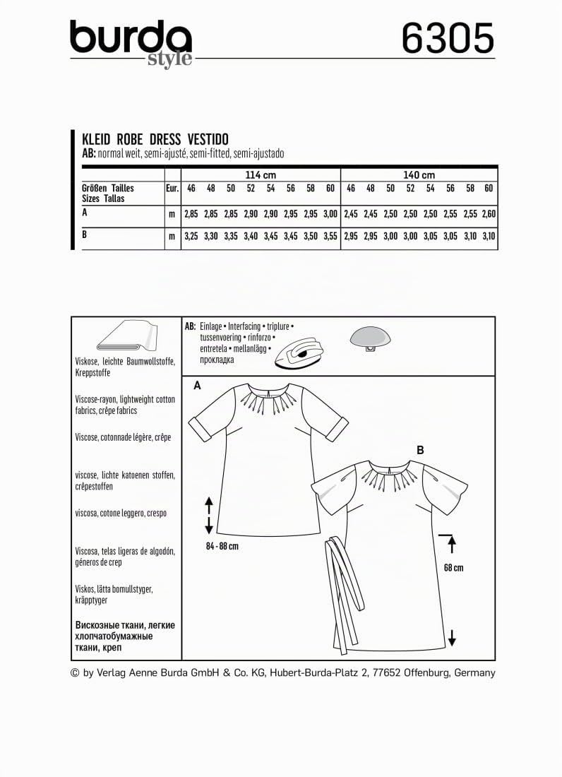 burda-style-6305-schnittmuster-damen-shirt-kleid-gr-46-60 image 6