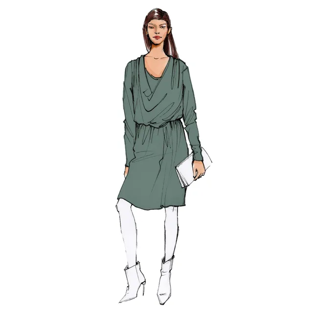 schnittmuster-berlin-premium-jerseykleid-jana-asymmetrisches-anlasskleid-mit-fal image 1