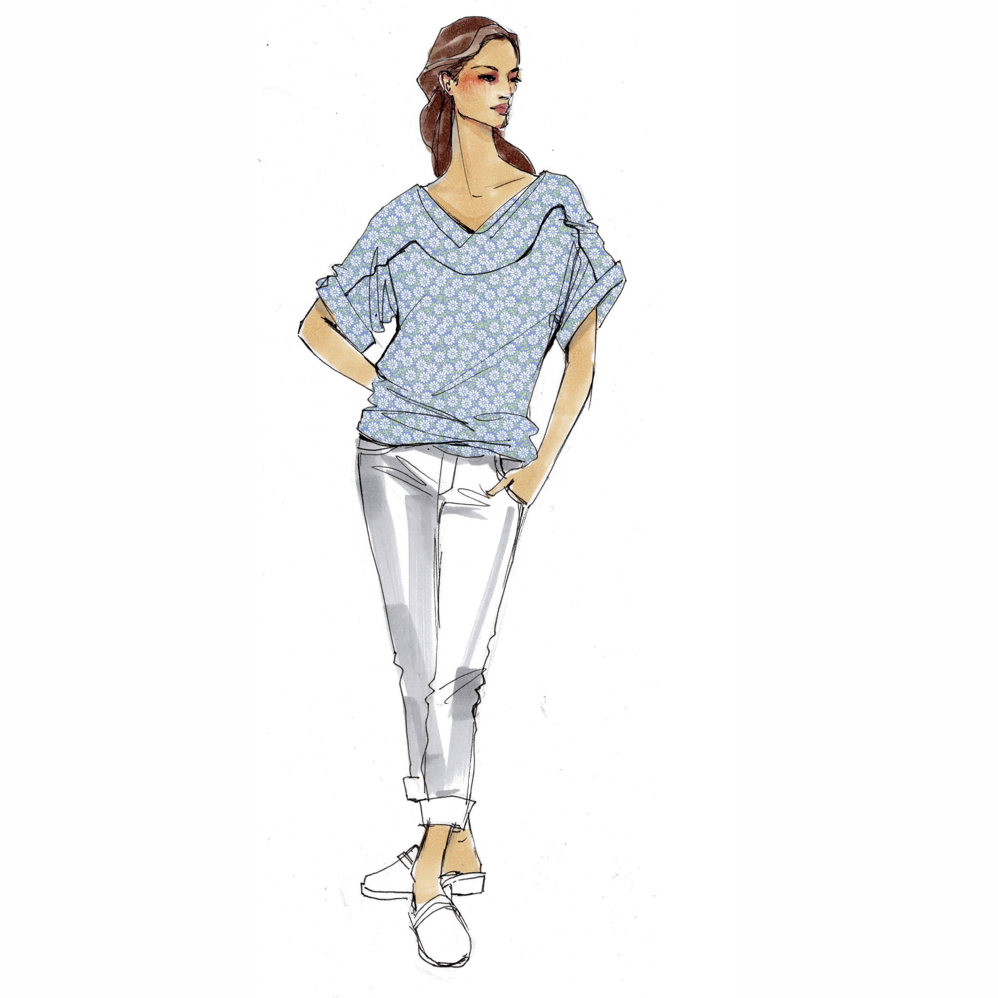 schnittmuster-berlin-wasserfallshirt-fabia-damen-gr-34-50-ebook image 1