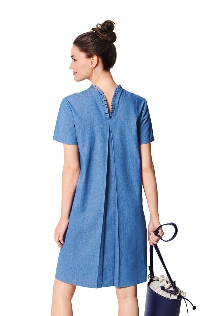 burda-style-schnittmuster-6039-kleid-und-bluse-denim-look-damen-gr-34-44-n-hleve image 4