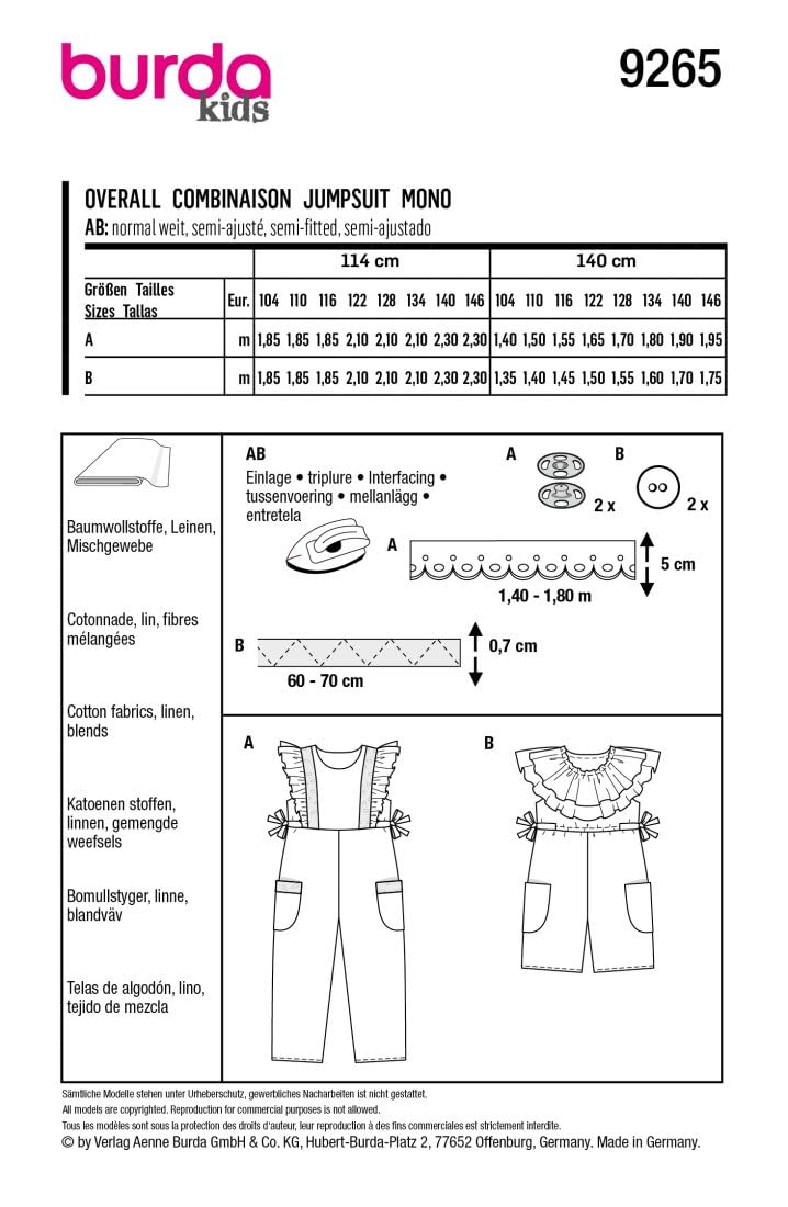 burda-style-schnittmuster-9265-overall-mit-r-schen-kinder-gr-104-146 image 8