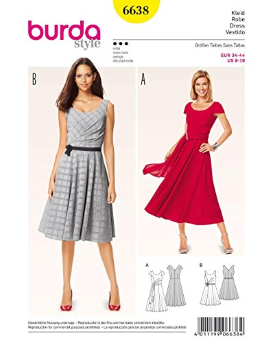 burda-style-b6638-schnittmuster-kleid-abendkleid-cocktailkleid-damen-gr-34-44 image 4