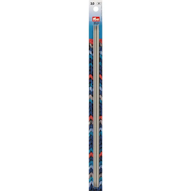 prym-191557-strumpfstricknadeln-alu-30-cm-3-00-mm-grau image 1