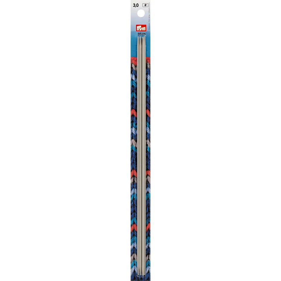 prym-191557-strumpfstricknadeln-alu-30-cm-3-00-mm-grau image 1