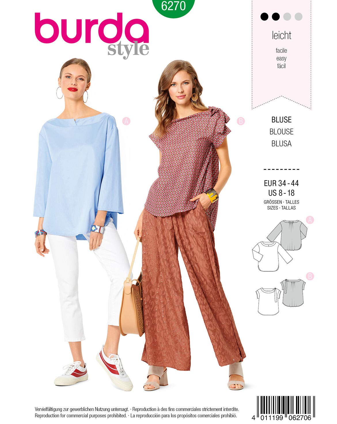 burda-schnittmuster-6270-damen-bluse-gr-34-44-schwierigkeit-l2 image 6