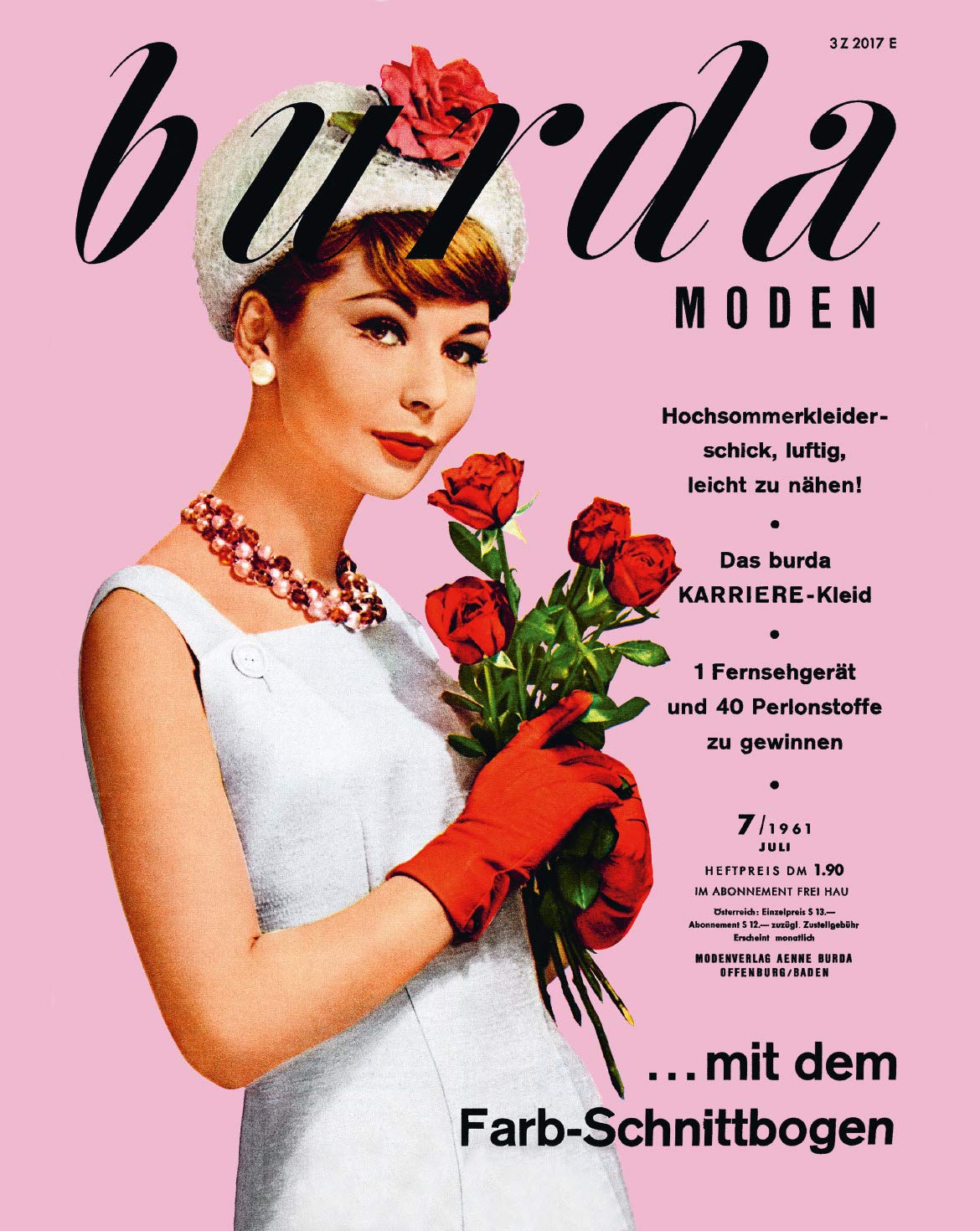 burda-style-retro-poster-pink-din-a2-karriere-kleid-1961 image 1