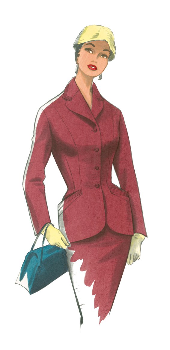 burda-style-vintage-blazer-7173-50er-jahre-jacke-damen-mittel image 2