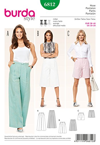 burda-style-6812-schnittmuster-damen-hose-gerade-und-schmale-form image 4