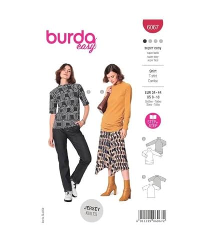 burda-style-6067-schnittmuster-shirtvariationen-damen-gr-34-44 image 5