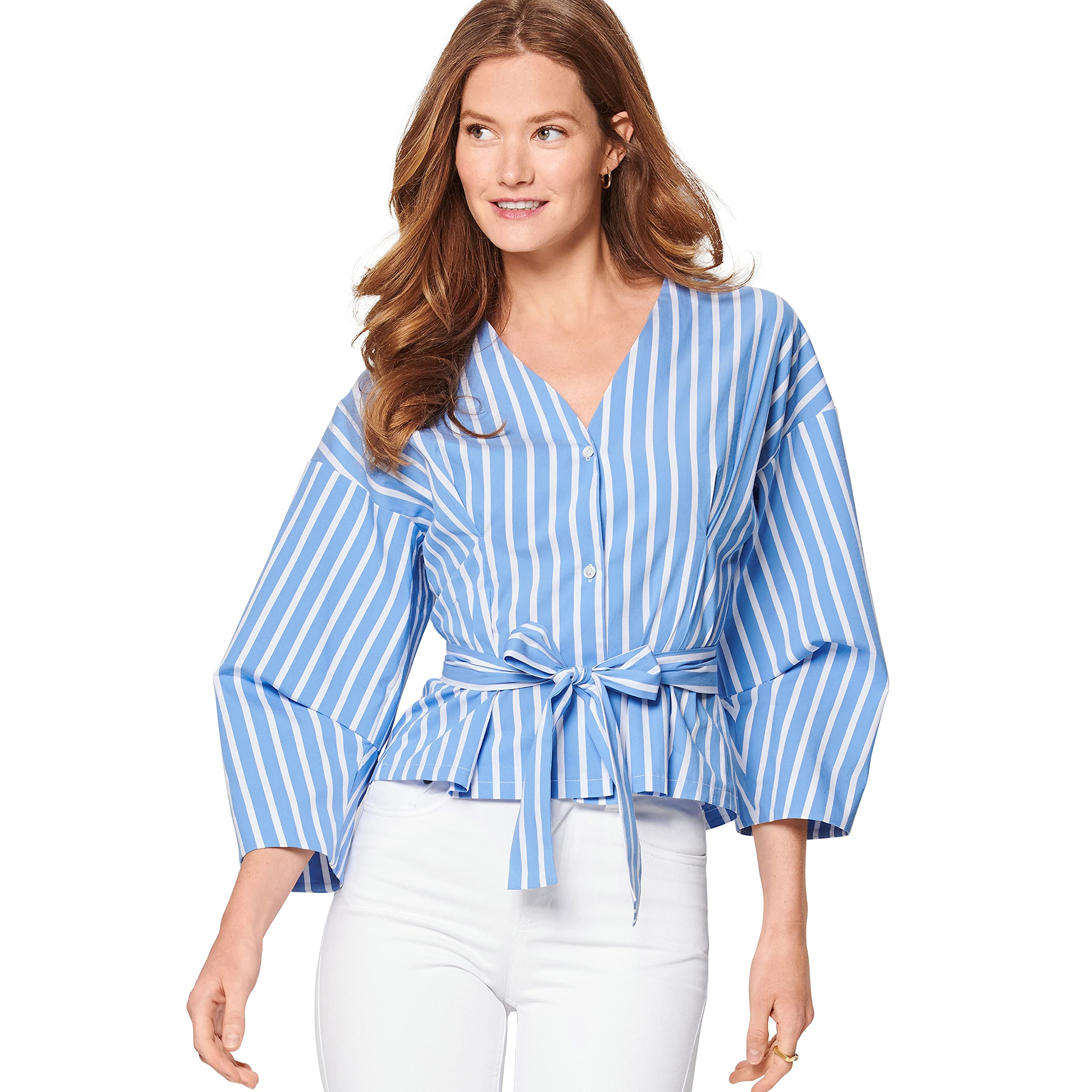 burda-style-schnittmuster-set-v-ausschnitt-blusen-mit-bindeg-rtel-damen-gr-34-44 image 3