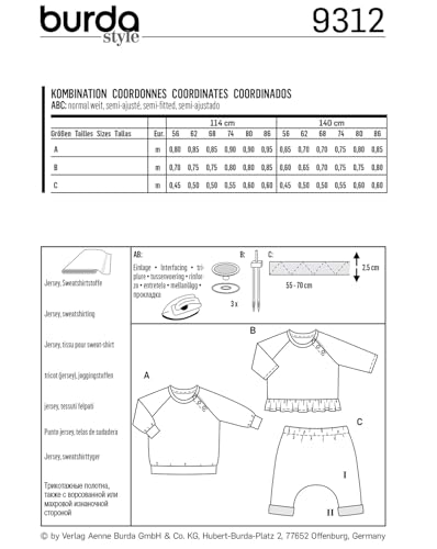 burda-kids-9312-kinder-set-pullover-und-hose-gr-56-86-n-hlevel-2 image 6