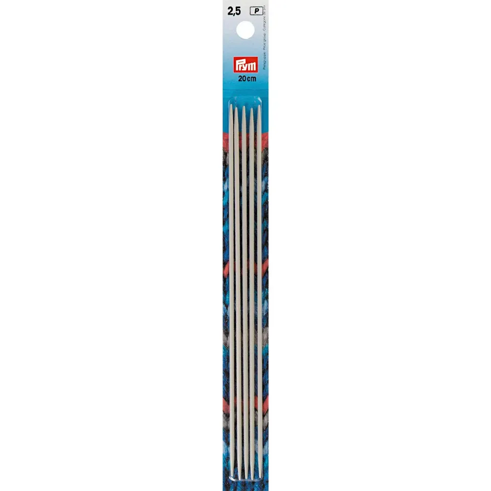 prym-strumpfstricknadeln-alu-20-cm-2-50-mm-grau-art-191488 image 1