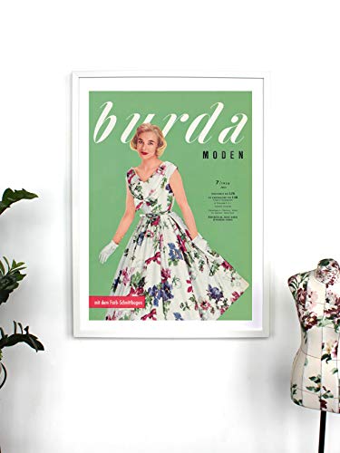 burda-style-retro-poster-green-din-a2-cover-juli-1957 image 4